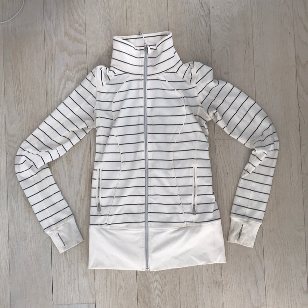 Define Jacket, white with gray stripes